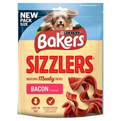 Image of Bakers Dog Treats Bacon Sizzlers 90g
