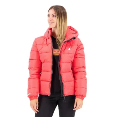 Image of Superdry Women&#039;s Hooded Spirit Sports Puffer Jacket, Active Pink, UK 12