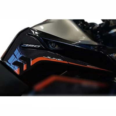 Image of Resin Bike Motorcycle 3D Stickers Compatible with KTM Duke 790 2018 2020. Fuel Tank Side Protection from Bumps and Scratches. Pair of Sticker Gadget Moto