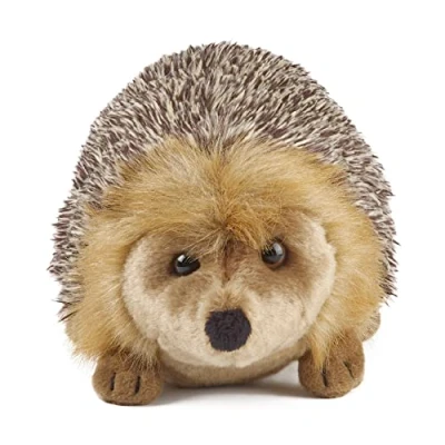 Image of Living Nature Large Hedgehog, Realistic Soft Cuddly Hedgehog Toy, Naturli Eco Friendly Plush, 23cm, Brown