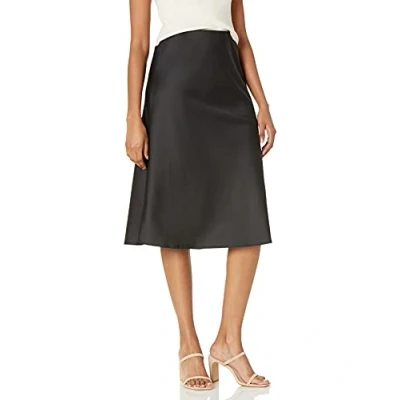 Image of The Drop Women&#039;s Maya Silky Slip Skirt, Black, 5XL Plus