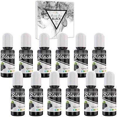 Image of Black Epoxy UV Resin Dye 120ml Liquid Colour Pigment for Art, DIY Jewelry Making Concentrated Colourant Colouring, Tumbler, Paints, Crafts
