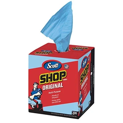 Image of Scott Blue Shop Towels in a Box 200 Sheets