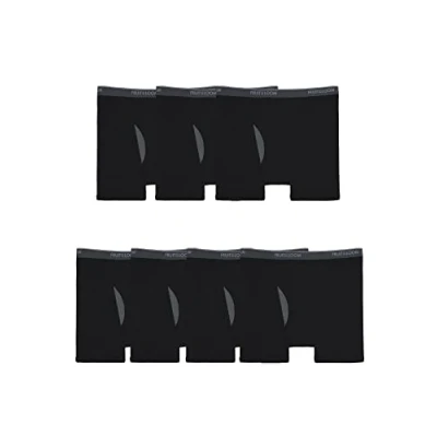 Image of Fruit of the Loom Men&#039;s Coolzone (Assorted Colors) Boxer Briefs, Big Man 7 Pack Black, 3XL UK