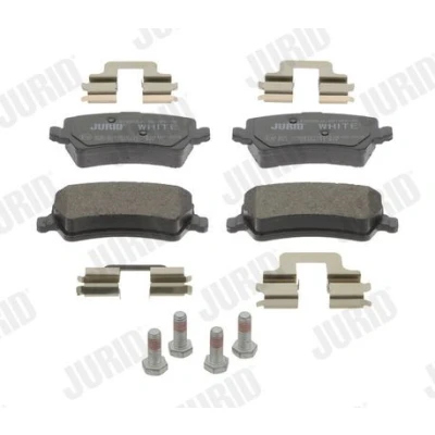 Image of 30671575, 30742516, 30794555, 31317482, 31317483 Brake pad set JURID 573250JC PREMIER Ceramic not prepared for wear indicator VOLVO: V60 I, S80 II