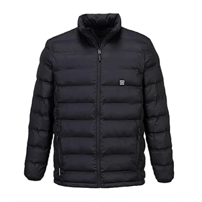 Image of Portwest Ultrasonic Heated Tunnel Jacket, Color: Black, Size: S, S547BKRS