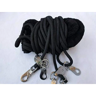Image of Aces Equine NEW PESSOA STYLE HORSE LUNGING TRAINING AID BLACK BROWN WHITE ONE SIZE FITS ALL (BLACK)