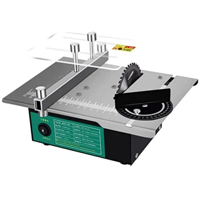 Image of Mini Hobby Table Saw, Small Multifunctional Handmade Woodworking Bench Saws Polisher Drilling Machine Portable Cutting Saw 1.57 in Depth for Crafts Tabletop Wood Saws,Set 2