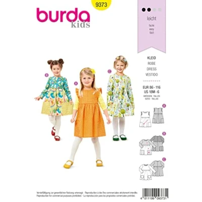Image of Burda b9373 Dress Sewing Pattern Paper 19 x 13 1 cm White