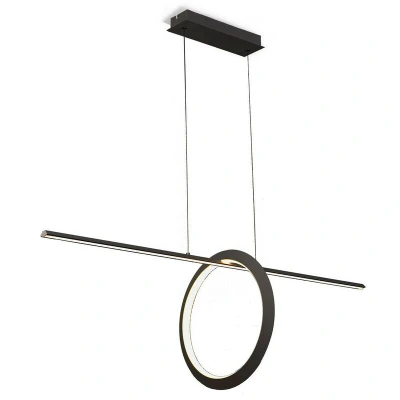 Image of Kitesurf Loop Under Linear Pendant, 30W LED, 3000K, 2400lm, Black