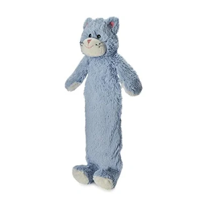 Image of Cozy Plush Blue Cat Novelty Cover Long PVC Hot Water Bottle