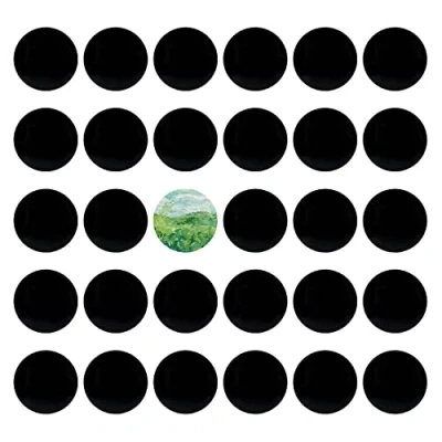 Image of DRERIO 30 Pcs Acrylic Sheets Black Blanks Circles 3 cm Discs Round Small Panel Mini Plastic 1 mm Thin Sheet Signs for Picture Painting DIY Crafts