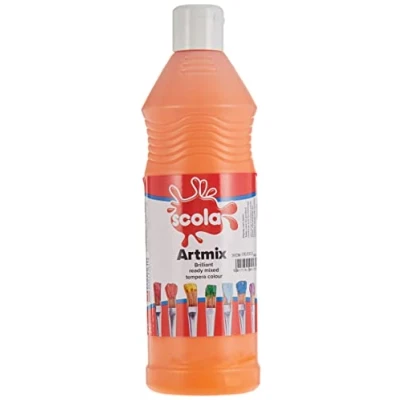 Image of scola Orange 600 ml Artmix Ready Mixed Coloured Paint