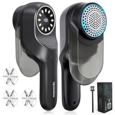 Image of Lint remover, Bobble Remover for Clothes, Fabric Shaver Powerful 2 Speeds, 3 Replaceable Blades Sweater Pilling Fluff Brush Fuzz Debobbler Clothes