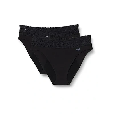 Image of Sloggi Period Panty 2PACK underwear, Women&#039;s, Size: Small, Black