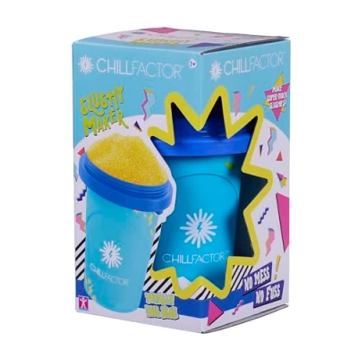Image of Chill Factor Colour Shock slushy maker Totally Cool Blue Reusable cup, homemade slushies. Squeeze cup Kitchen toys