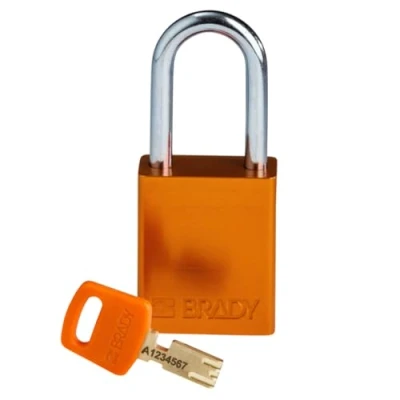 Image of Brady SafeKey Padlock Aluminum 6 pack Lockout with Key Tagout Security Lock for Indoor and Outdoor Use Shackle Height 38.10 mm Keyed Differently Blue