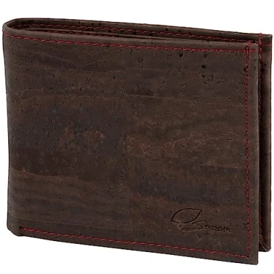 Image of Simaru Bifold Wallet with Coin and Card Holder Cork Vegan RFID Blocking Includes Bill Compartments