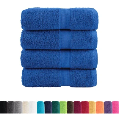 Image of vidaXL Premium Guest Towels SOLUND 4pcs Blue 30x50cm 600gsm