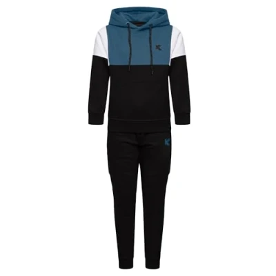 Image of KAM Boys Tracksuit Set with Full Zip Hoodie and Joggers Comfortable Trendy for Boys, Tibetan Colour, Size 7 8 Years