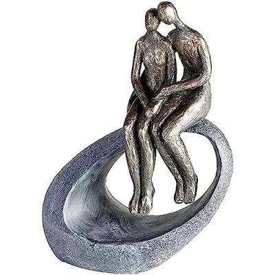Image of Casablanca modernes Design Sculpture, Poly, Bronze Grey, Höhe 27 cm