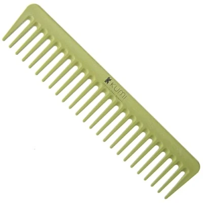 Image of Kumi Wheat Eco Friendly Long Wide Tooth detangling hair Comb,Green Durable, Lightweight and made from plant based material. The perfect afro comb.