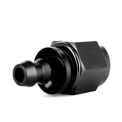 Image of Motorsport an 8 (AN8) Straight to 15mm 3/4&quot; Barb Hose Fitting in Black MSA