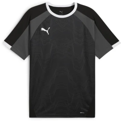 Image of Puma Individualliga Graphic Print Tshirt, Men&#039;s, Size: Small, Black/shadow gray