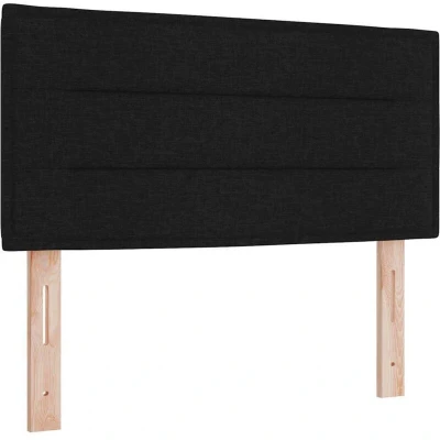 Image of vidaXL LED Headboard Lines Design Black 80 cm Fabric