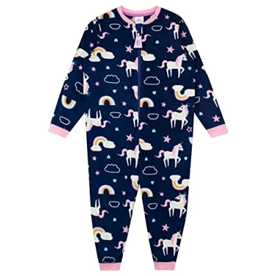Image of Harry Bear Girls Onesie Unicorn Blue 4 5 Years