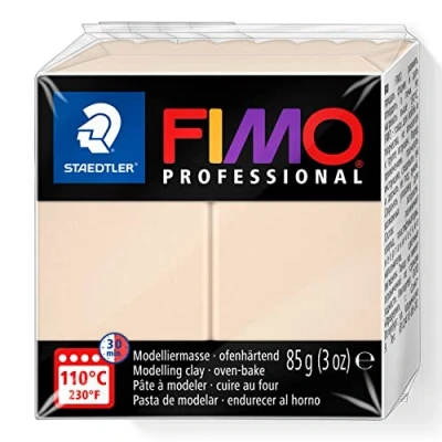 Image of STAEDTLER 8004 44 FIMO Professional Oven Hardening Polymer Modelling Clay Beige (1 x 85g Block)