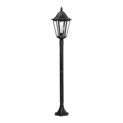 Image of EGLO 93463 E27 Black, Silver Patina Outdoor Floor Lamp NAVEDO
