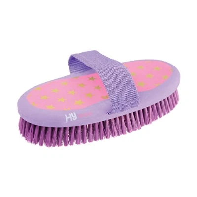 Image of HyShine Stars Easy Grip Body Brush: Pur/Pink