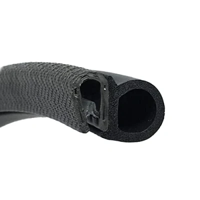 Image of Black Rubber Door Boot Universal Edge Seal Trim 23mm x 15.6mm