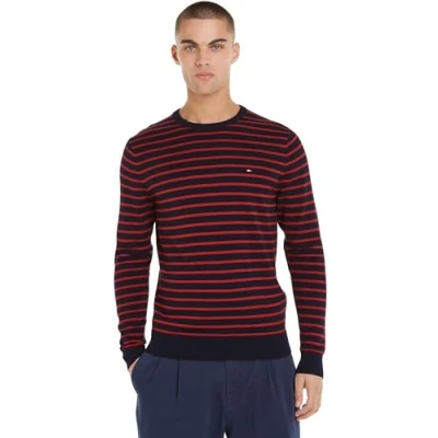 Image of Tommy Hilfiger Essential CREW NECK Jumper, Men&#039;s, Size: Small, Desert sky/dark magma