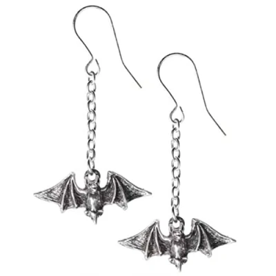 Image of Alchemy Gothic Kiss The Night Pair of Earrings