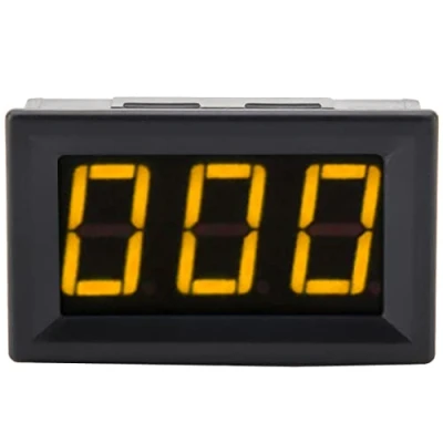 Image of Digital Ammeter High Accuracy 3 Digit Amp Detector Module Measuring Monitor Field Micro Adjustment DC 0 1A (Yellow)