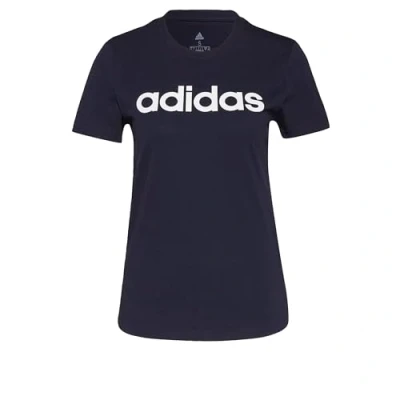 Image of adidas Sportswear W LIN T Print Tshirt, Women&#039;s, Size: Medium, Legend ink/white