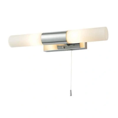 Image of Aries 2 Light Bathroom Wall Lamp Chrome IP44