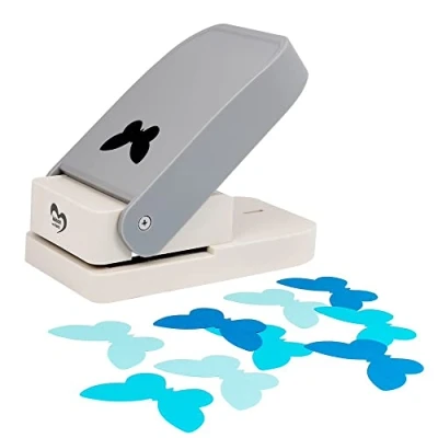 Image of Power Jumbo Punch Butterfly Design Large Hole for Paper up to 500 g/m² Cut Out: 6.3 cm x 4.2