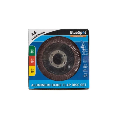 Image of Blue Spot Tools 6 Piece 115MM (4.5&quot;) Aluminium Oxide Flap Disc Set