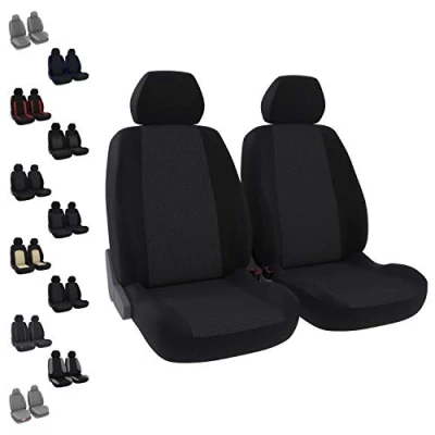 Image of DBS 1012892 Universal Non Slip Washable Car Seat Covers for 2 Seats Black