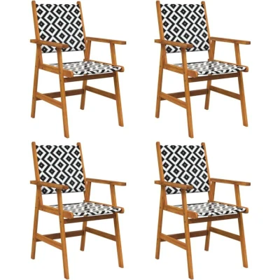 Image of vidaXL Garden Chairs 4 pcs Solid Acacia Wood