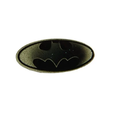 Image of fat catz copy Small Black Batman Logo smooth iron on heat transfer clothes patch