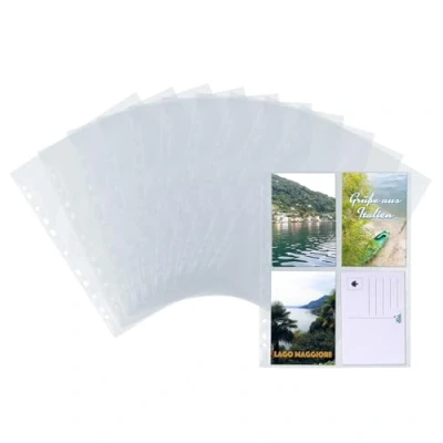 Image of HERMA Photo Pockets for Ring Binder Albums, Acid Free, 10 x 15 cm / 4 6 inch Portrait Format, 40 Pockets, Clear Transparent