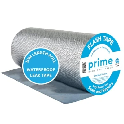 Image of Butyl Flash Tape 300mm x 10m for Roof and Waterproof Leaks Repair Aluminum Coating Flashing Sealant Seal Strip Repairing Crack, Gutter Holes (300mmx10m)