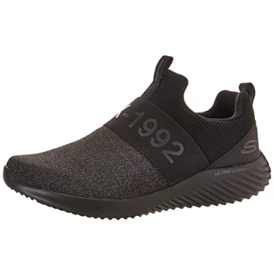 Image of Skechers Men&#039;s 232281 BBK Trainers, Black Mesh/Pu/Black Trim, 6.5 UK