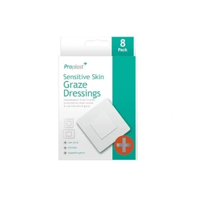 Image of PROPLAST Dressing Pads Non Stick for Sensitive Skin in 2 Sizes.Protection Small Wound &amp; cuts from Dirt and Germs.First AID Hypoallergenic