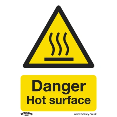 Image of Worksafe Warning Safety Sign Danger Hot Surface Rigid Plastic