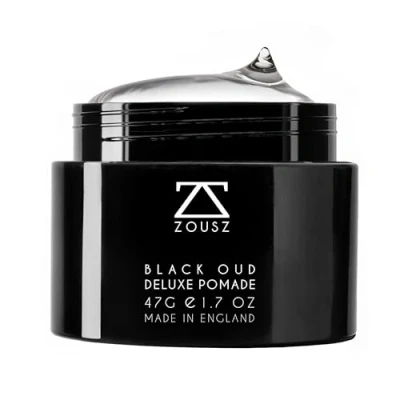 Image of ZOUSZ Black Oud Deluxe Pomade for Men Premium Mens Hair Clay &amp; Styling Wax All Types Ideal Gift, 47g